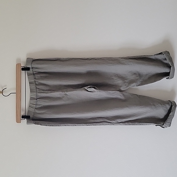 J. Jill Green Garment Dyed Linen Roll Tab Pull-on Pants Size Medium M - Picture 6 of 10